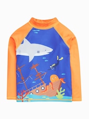 Naranja - Frugi Rainbow Sun Safe Rash Vest - Moda baño - Imagen 1 de 4