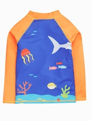 Naranja - Frugi Rainbow Sun Safe Rash Vest - Moda baño - Imagen 2 de 4