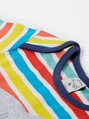 Frugi Blue Bobster Appliqué Rainbow 100% Organic Cotton T-Shirt - Image 3 of 3