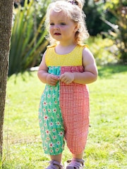 Frugi Green Summer Printed 100% Organic Cotton Dungarees - Imagen 1 de 8