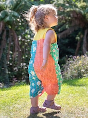 Frugi Green Summer Printed 100% Organic Cotton Dungarees - Imagen 2 de 8