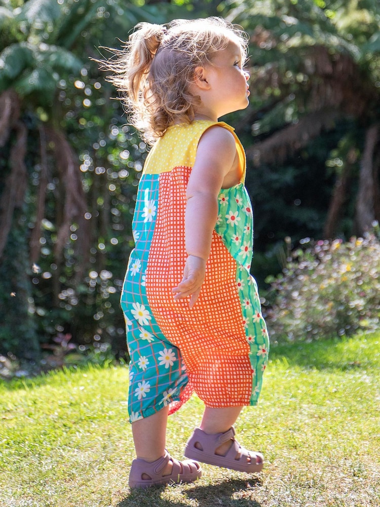 Frugi Green Summer Printed 100% Organic Cotton Dungarees - Imagen 2 de 8