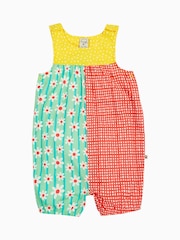 Frugi Green Summer Printed 100% Organic Cotton Dungarees - Imagen 3 de 8