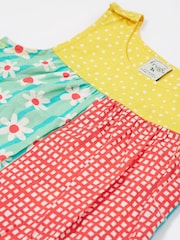 Frugi Green Summer Printed 100% Organic Cotton Dungarees - Imagen 6 de 8