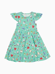 Frugi Girls Pink Morwenna Skater Dress - Image 1 of 6
