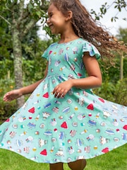 Frugi Girls Pink Morwenna Skater Dress - Image 6 of 6