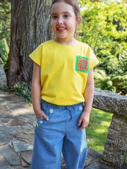 Frugi Blue Eleanor Denim 100% Organic Cotton Culottes - Image 5 of 5