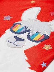 Красный - Красная футболка с аппликацией Frugi Carsen - Детский топ - Image 2 of 4