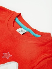 Красный - Красная футболка с аппликацией Frugi Carsen - Детский топ - Image 4 of 4