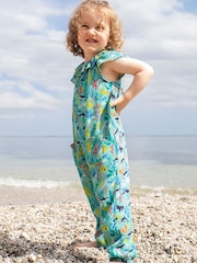Frugi Blue Maris Playsuit Dungarees - Imagen 1 de 6