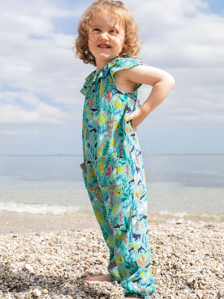 Frugi Blue Maris Playsuit Dungarees - Imagen 1 de 6