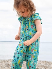 Frugi Blue Maris Playsuit Dungarees - Imagen 2 de 6