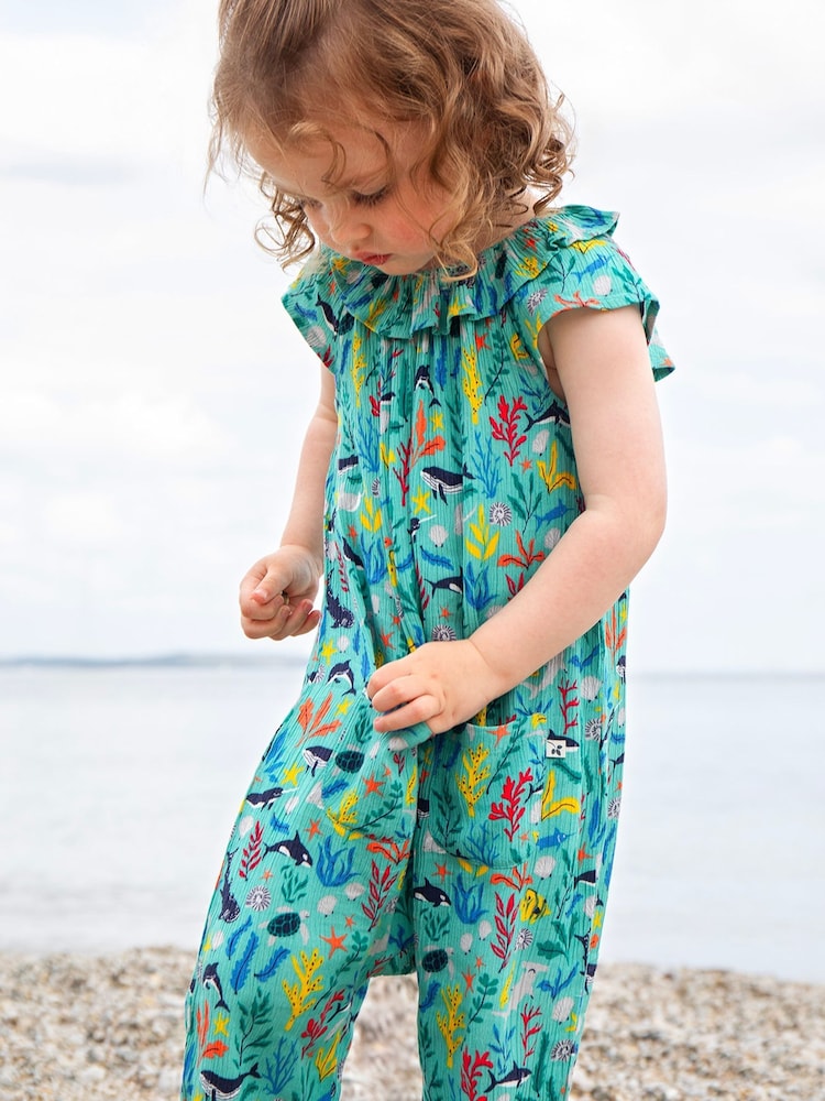 Frugi Blue Maris Playsuit Dungarees - Imagen 2 de 6
