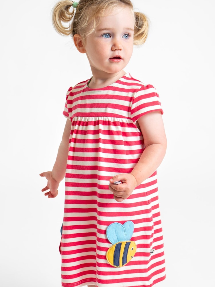 Frugi Pink Little Layla 100% Organic Cotton Dress - Imagen 1 de 8