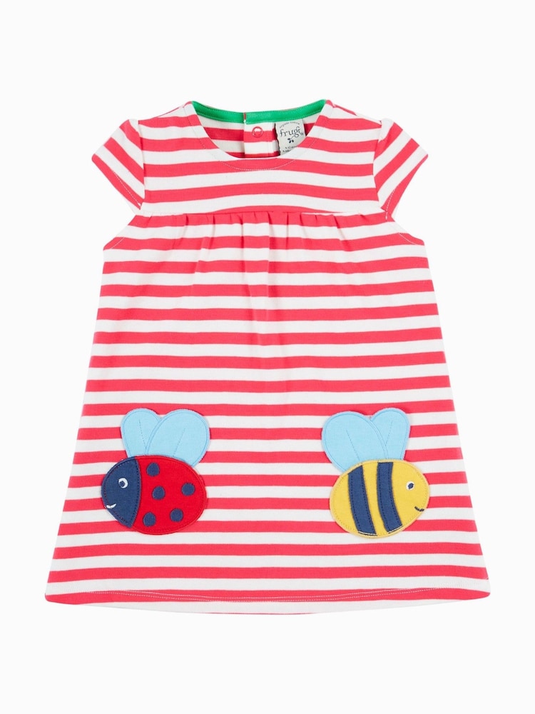 Frugi Pink Little Layla 100% Organic Cotton Dress - Imagen 2 de 8