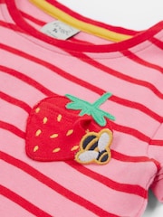 Frugi Pink Camille Appliqué T-Shirt - Image 2 of 4