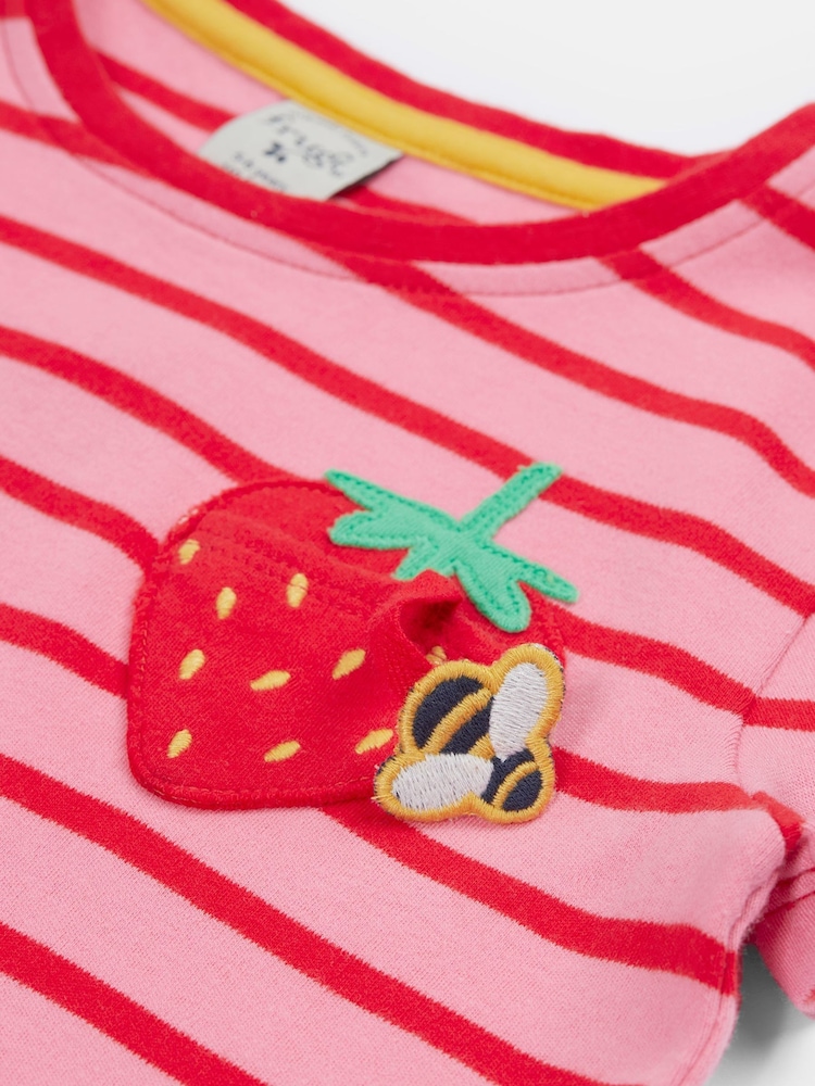 Frugi Pink Camille Appliqué T-Shirt - Image 2 of 4