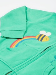 Verde - Sudadera con capucha Carbis de algodón orgánico 100% de Frugi - Imagen 2 de 4
