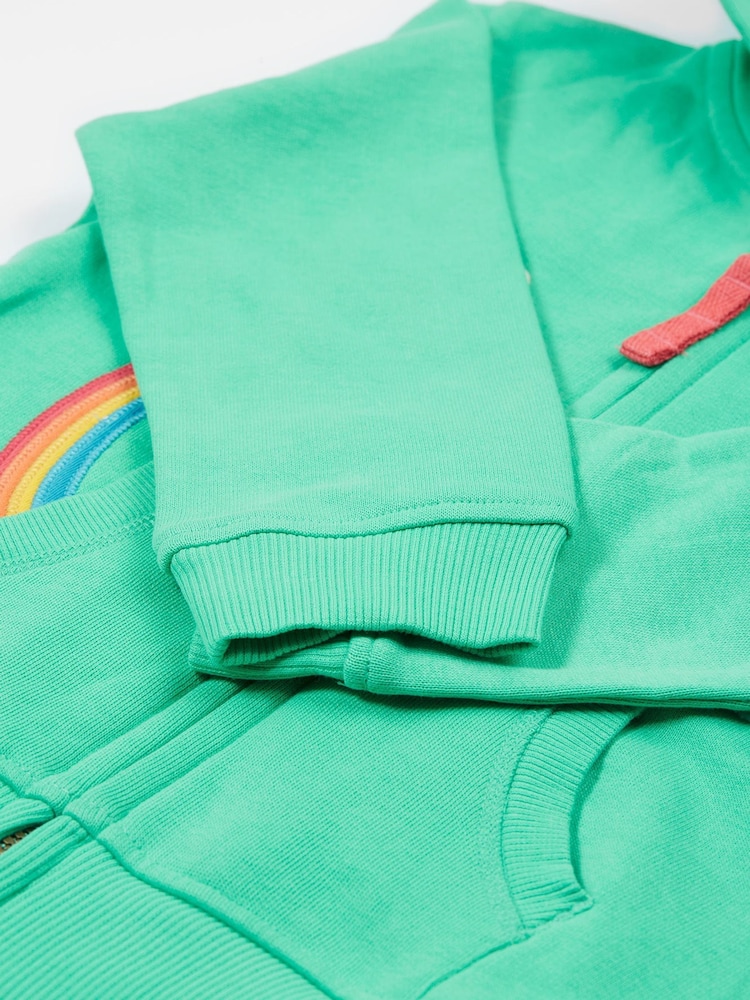 Verde - Sudadera con capucha Carbis de algodón orgánico 100% de Frugi - Imagen 4 de 4