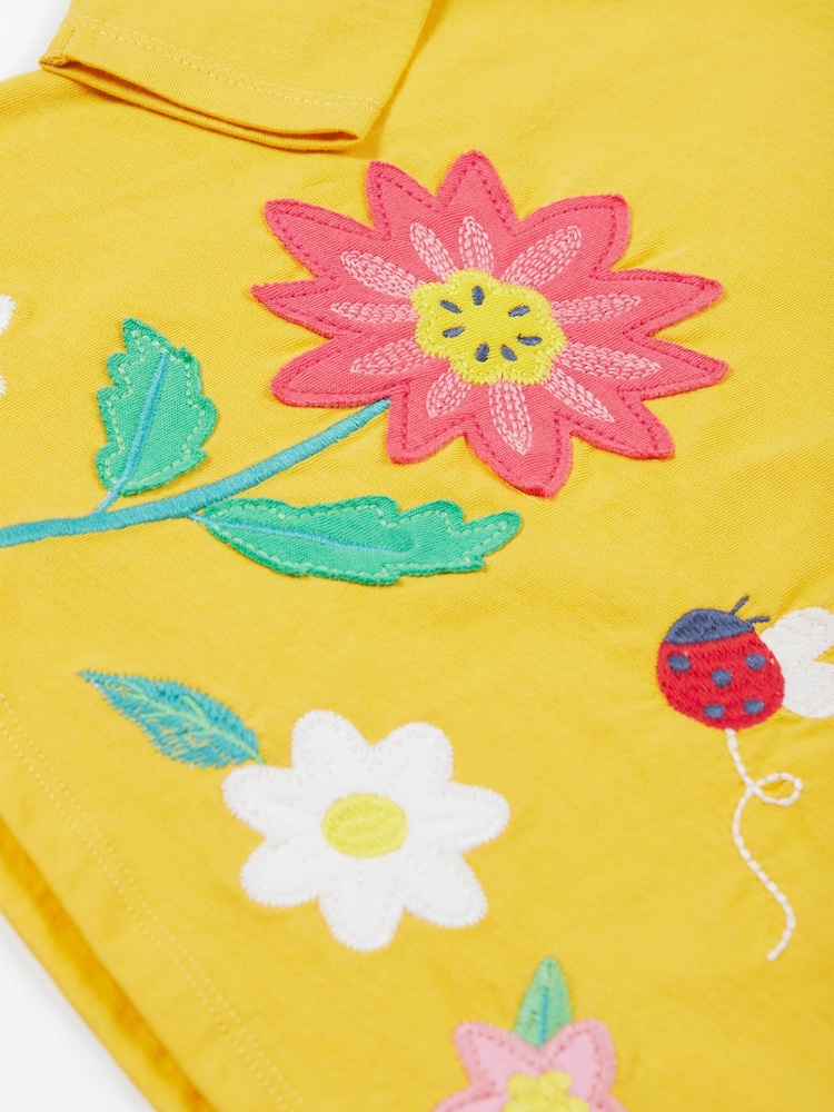 Frugi Yellow Carmen Appliqué 100% Organic Cotton Top - Image 2 of 4 Frugi Yellow Carmen Appliqué 100% Organic Cotton Top - Image 2 of 4