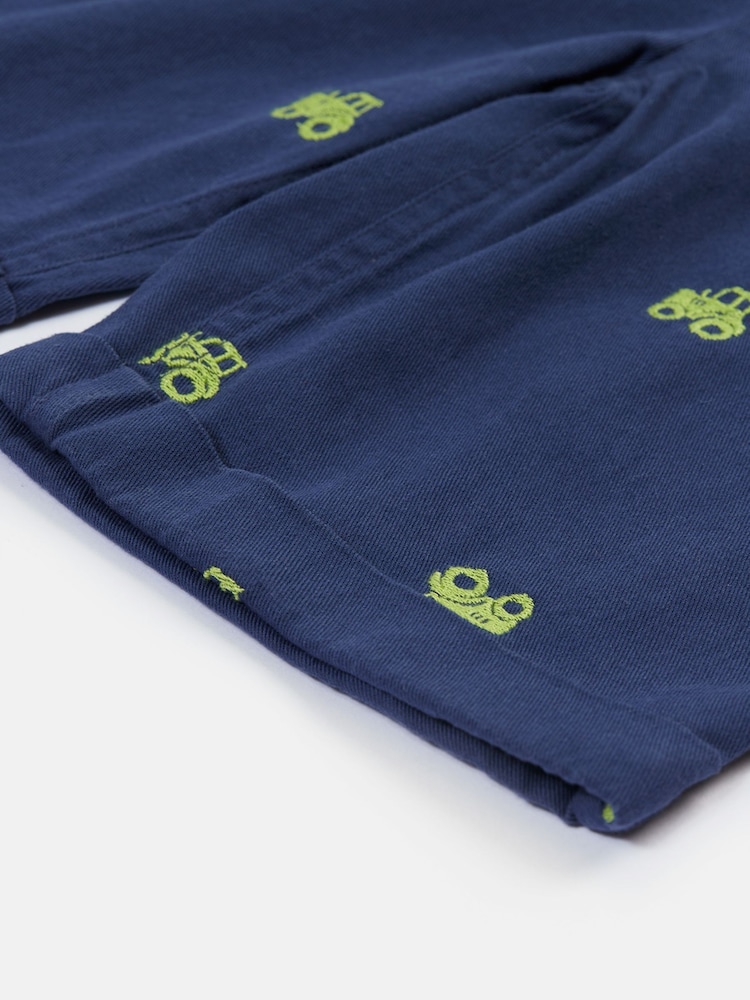 Frugi Blue Elio 100% Organic Cotton Short Dungarees - Imagen 5 de 5