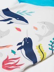 Frugi White Reid Raglan 100% Organic Cotton T-Shirt - Image 4 of 4