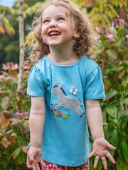 Frugi Blue Emily Appliqué T-Shirt - Image 1 of 6