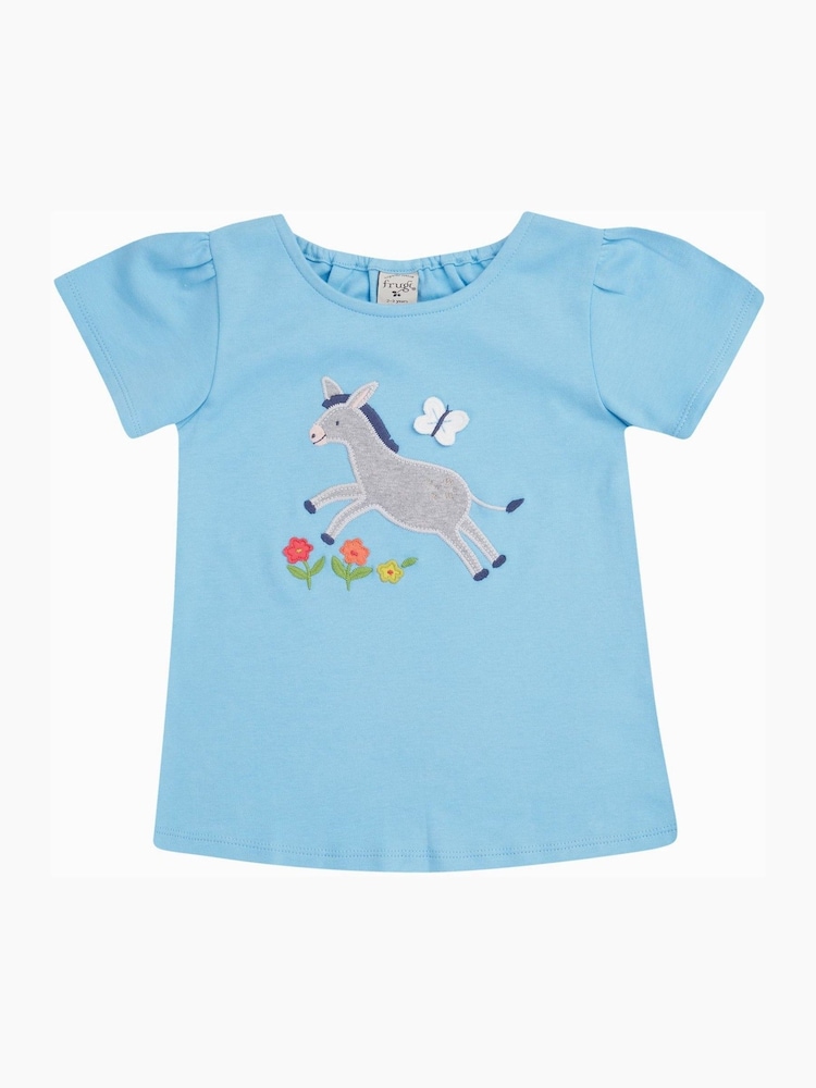 Frugi Blue Emily Appliqué T-Shirt - Image 2 of 6