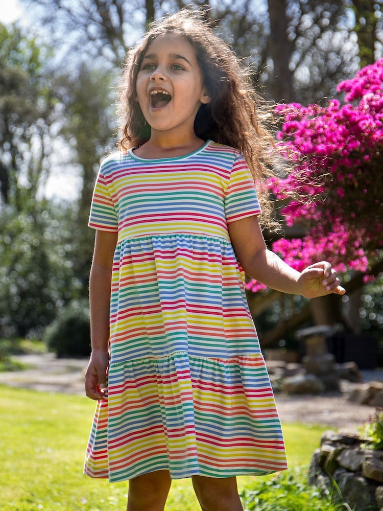 Frugi Blue Lucy Rainbow Dress - Image 1 of 6