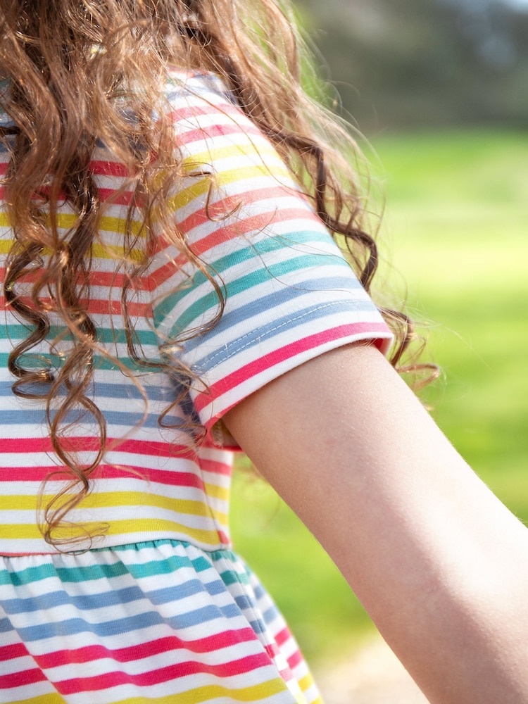 Frugi Blue Lucy Rainbow Dress - Image 2 of 6