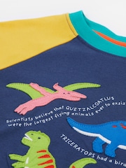 Azul - Camiseta azul marino con manga raglán Renny de Frugi - Applique Top - Imagen 2 de 4