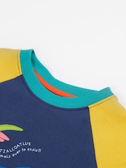 Azul - Camiseta azul marino con manga raglán Renny de Frugi - Applique Top - Imagen 3 de 4