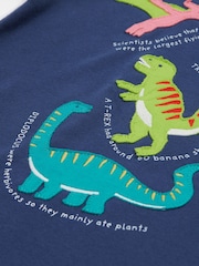 Azul - Camiseta azul marino con manga raglán Renny de Frugi - Applique Top - Imagen 4 de 4