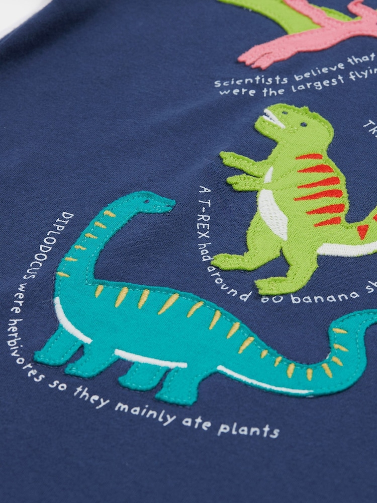 Azul - Camiseta azul marino con manga raglán Renny de Frugi - Applique Top - Imagen 4 de 4