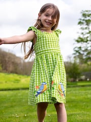 Frugi Green Gingham Bird Dress - Image 1 of 6