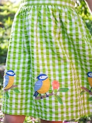 Frugi Green Gingham Bird Dress - Image 2 of 6