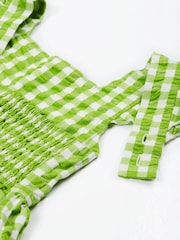 Frugi Green Gingham Bird Dress - Image 5 of 6