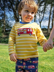 Frugi Yellow Orion Appliqué 100% Organic Cotton Top - Image 1 of 5