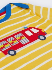 Frugi Yellow Orion Appliqué 100% Organic Cotton Top - Image 3 of 5