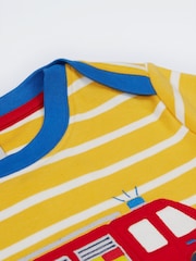 Frugi Yellow Orion Appliqué 100% Organic Cotton Top - Image 5 of 5
