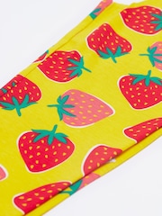 Frugi Yellow Strawberry Printed Leggings - Image 3 of 4