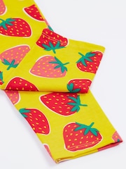Frugi Yellow Strawberry Printed Leggings - Image 4 of 4