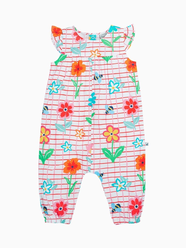 Frugi Rainbow Floral Playsuit - Imagen 2 de 6