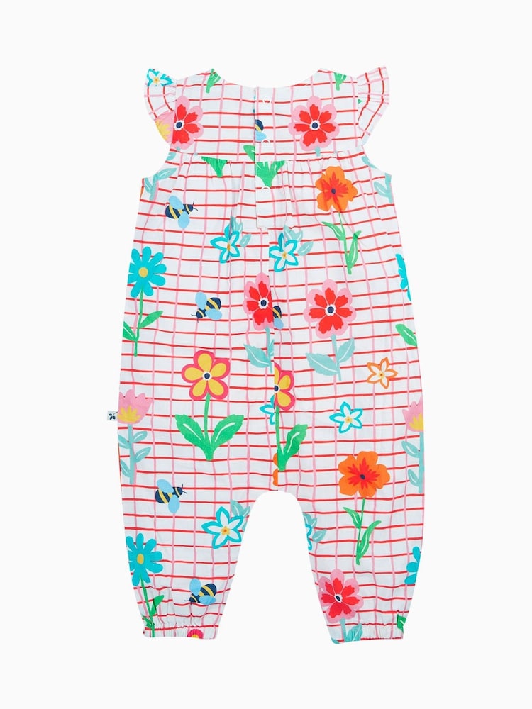 Frugi Rainbow Floral Playsuit - Image 3 of 6
