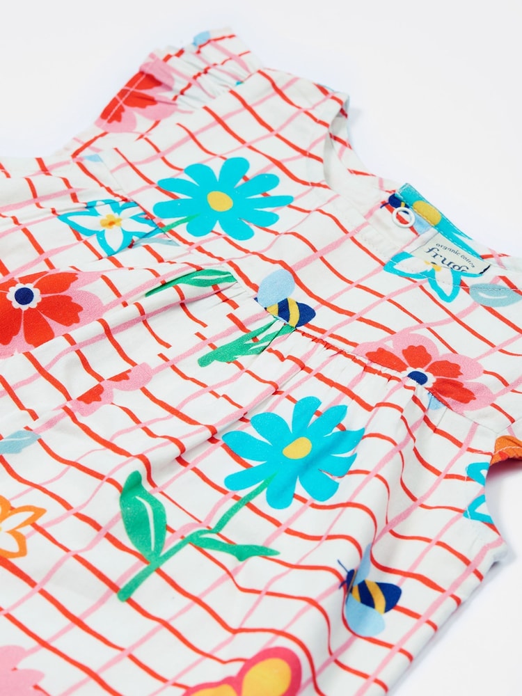 Frugi Rainbow Floral Playsuit - Image 4 of 6