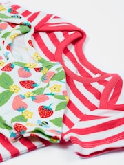 Rosa - Frugi Super Special Short Sleeve 100% Cotton Bodysuits 2 Pack - Imagen 3 de 4