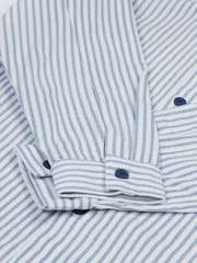 Frugi Blue Lerryn Shacket 100% Organic Cotton Shirt - Image 6 of 8
