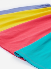 Frugi Kids Blue Rainbow 100% Organic Cotton Jersey Dress - Image 3 of 7