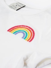 Frugi Kids Blue Rainbow 100% Organic Cotton Jersey Dress - Image 4 of 7