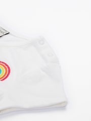Frugi Kids Blue Rainbow 100% Organic Cotton Jersey Dress - Image 5 of 7